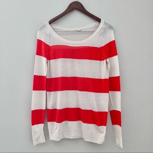J. Crew Sweaters - J.Crew Striped Linen Blend Sweater
